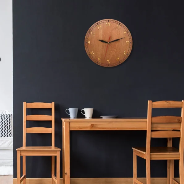 Picture Arabic Numerals Wooden Wall Clock - Farmhouse Style - Image 6