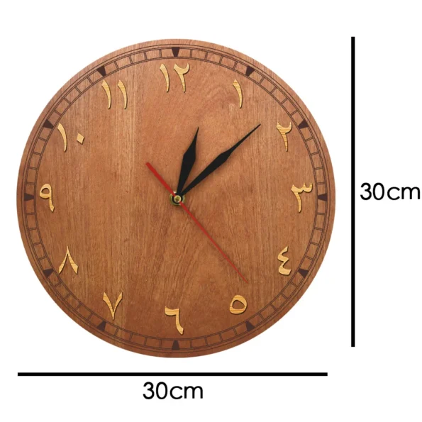 Picture Arabic Numerals Wooden Wall Clock - Farmhouse Style - Image 4