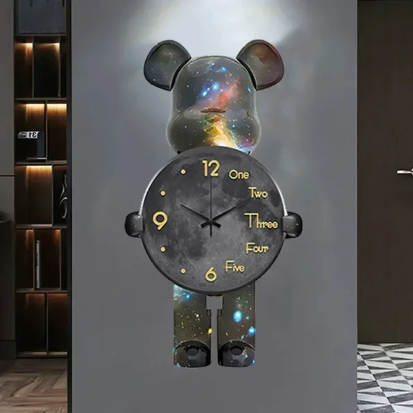 Creative Wall Clock - Cartoon Bear Design - Image 4