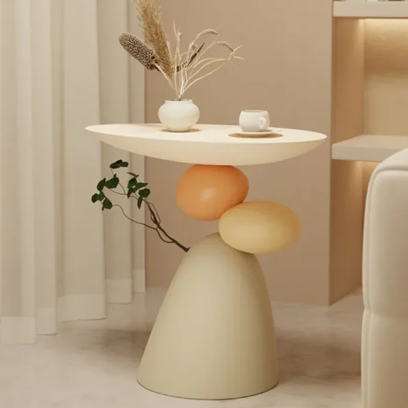 Casual Style Table Can Be Used As A Living Room Small Unit Cream Style Light Luxury Table High-end Sofa Practical Side Table - Image 4