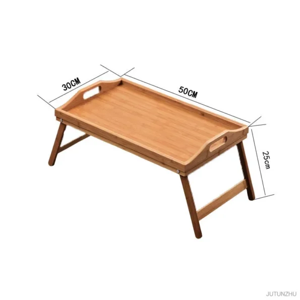 50x30x25cm Portable Natural Bamboo Bed Tray Breakfast Laptop Desk Reading  Gaming Desk Folding Table Useful Simple Kitchen Tool - Image 6