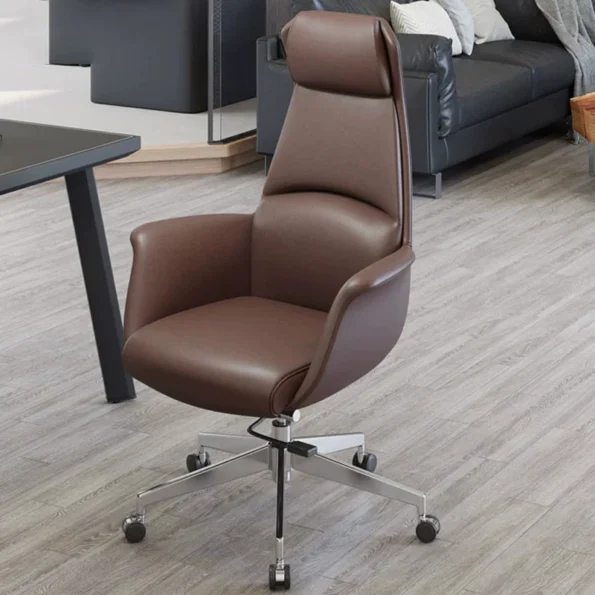 Executive Office Chair Comfort Leather Conference Support Hardwood Ergonomic Luxury Boss Chairs Wheels Cadeira Modern Furniture - Image 3