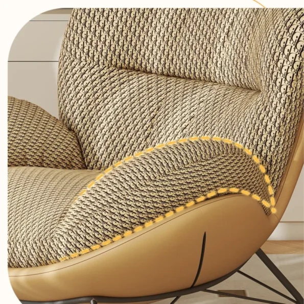 FULLLOVE Nordic Home Single Living Room Sofas Chair Leisure Light Luxury Recliner Lazy Bedroom Sofa Simple Balcony Rocking Chair - Image 4