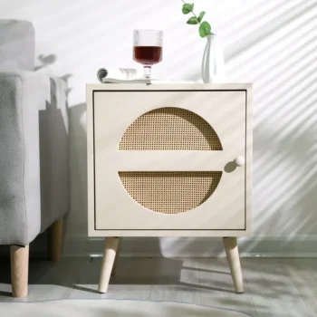 Nordic Rattan Bedside Cabinet