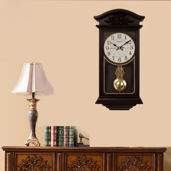 Large Vintage Pendulum Wall Clock - Image 4