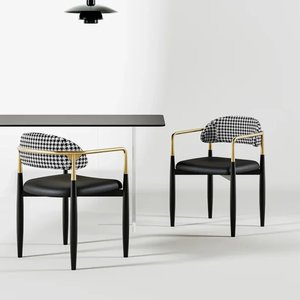 Luxury Minimalist Wooden Chair, Home Bar Chair - Image 2