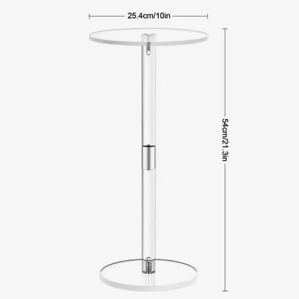 Acrylic Transparent Coffee Table Clear Drink Table Small Round End Modern Living Room Side Table Acrylic desk Home Decorations - Image 5
