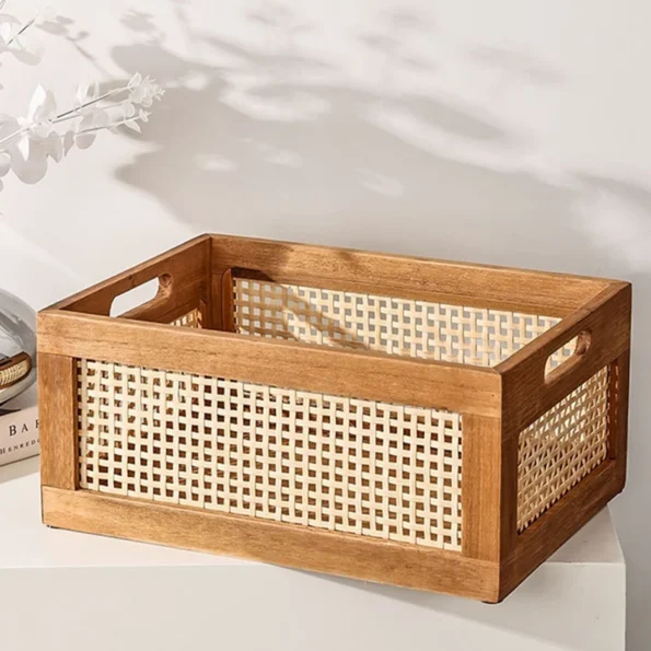 Decorative Rattan Storage Basket,