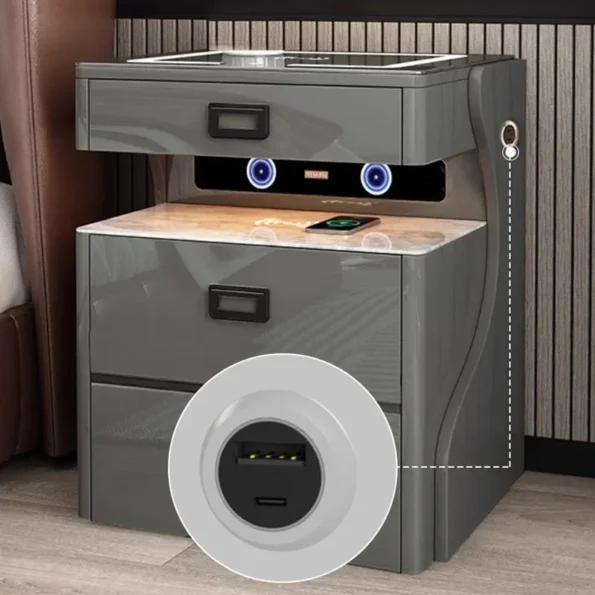 Modern Console Nightstands: Designer Luxury Smart Storage Table for Bedrooms - Image 4