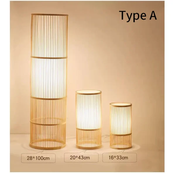 New Chinese Style Bamboo Weaving Table Lamp Creative Handmade Rattan Bedroom Decoration Bedside E27 Table Light - Image 4