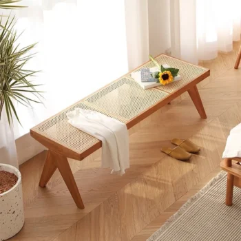 Nordic Solid Wood Bed Stool