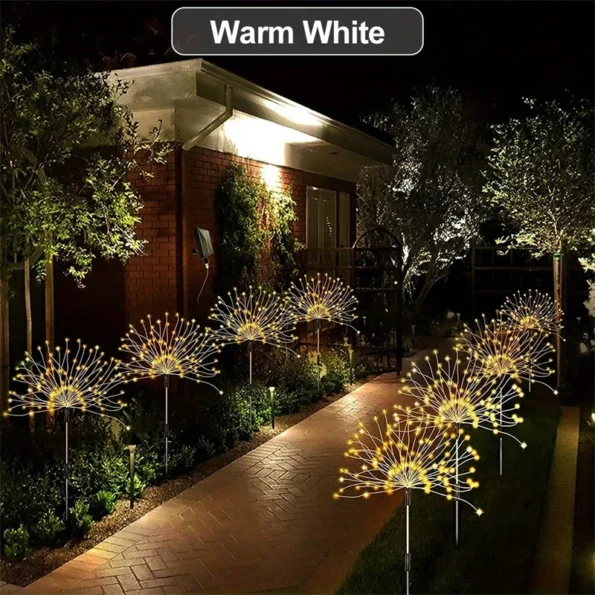 90-200LED Solar Firework Light Waterproof Outdoor 8 Lighting Modes Fairy String Light Christmas Solar Lights Garden Decoration - Image 6