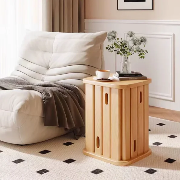 Creative Four In One Dining Chairs New Chinese Style Kitchen Stools Multifunctional Coffee Table Stacking Storage Wooden Bench - Image 2