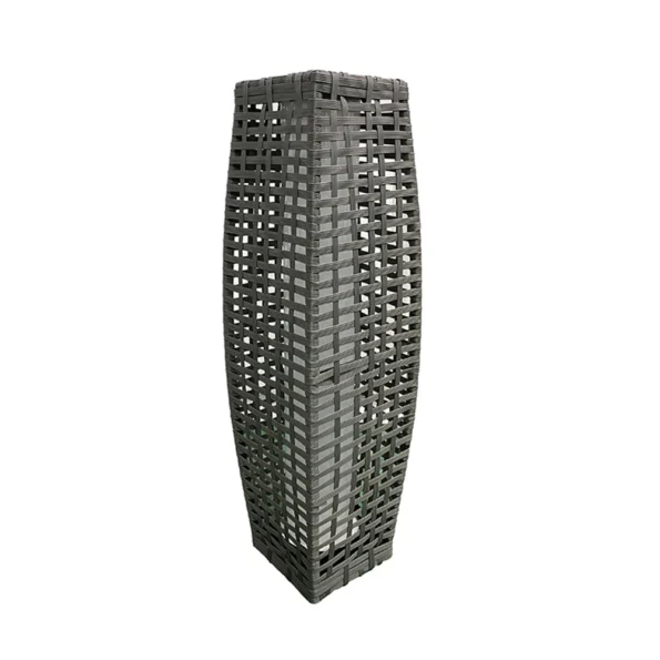 Outdoor Floor Lamp Wicker Rattan Solar Powered Lantern IP65 Waterproof Solar Powered Outdoor Lights For Garden Porch Patio Decor - Image 6