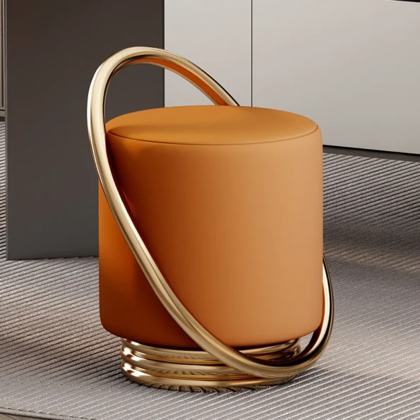 European Stool Chair Makeup Leather Adults Vanity Stool Barstools Dresser Chair Sillas Para Sala De Estar Furniture Living Room - Image 6