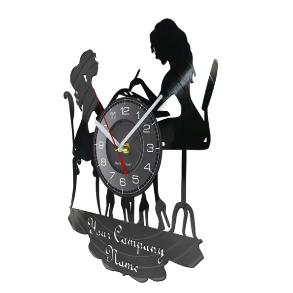 Custom Spa Salon Vinyl Record Wall Clock - Personalized Art Decor - Image 3