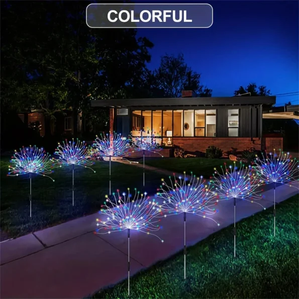 90-200LED Solar Firework Light Waterproof Outdoor 8 Lighting Modes Fairy String Light Christmas Solar Lights Garden Decoration - Image 8