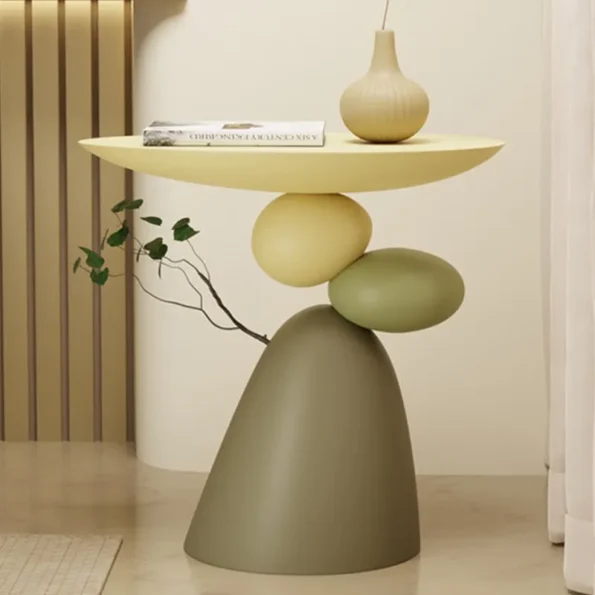 Casual Style Table Can Be Used As A Living Room Small Unit Cream Style Light Luxury Table High-end Sofa Practical Side Table - Image 2