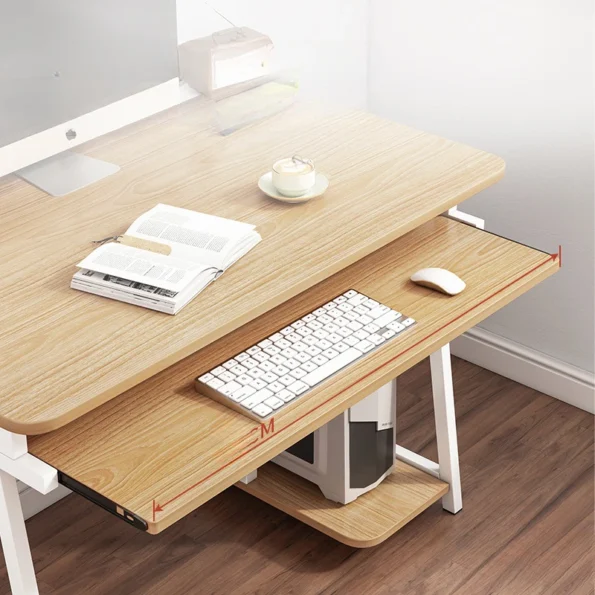 Small Computer Desk for Small Spaces,33.5" Inch Modern Writing Table with Monitor Storage Shelf for Home Office, Laptop Desk - Image 3
