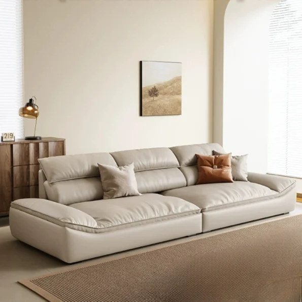 White Oversize Simple Lazy Sofa Fancy Soft Modern Individual Loveseat Puffs Sofa Living Room Sofy Do Salonu Furniture Couch - Image 4