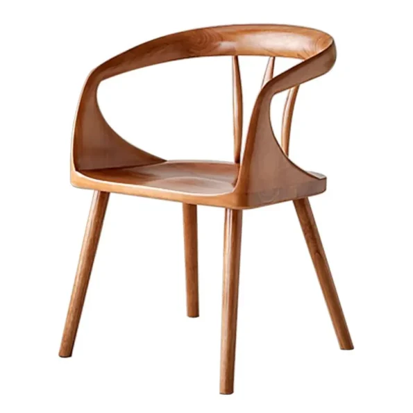 Nordic Home Solid Wood Dining Chair With Armrest Backrest Chair Modern Minimalist Coffee Chair Living Room Kitchen Furniture New - Image 5
