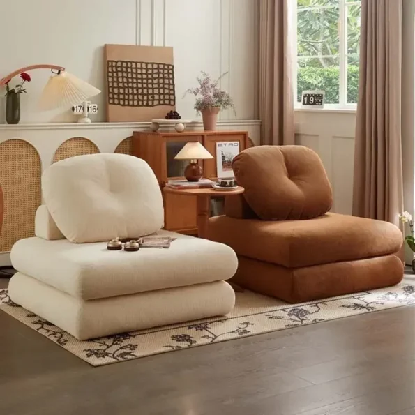 Foldable Living Room Sofa Bed Comfortable Single Sofas Folding Lazy Relax Pliable Sofa Multifunctional Pull Out Convertible Beds - Image 5