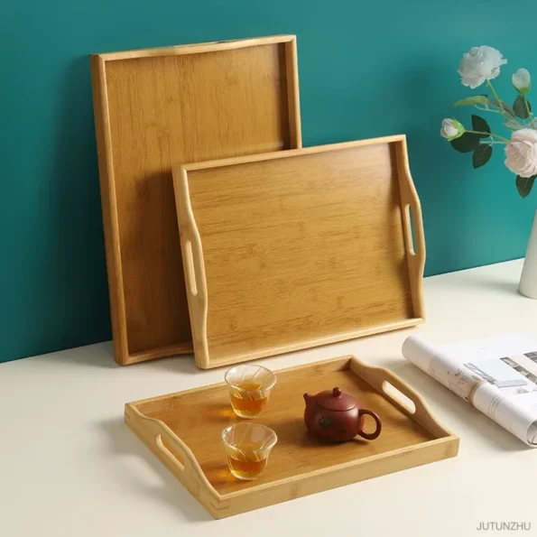 50x30x25cm Portable Natural Bamboo Bed Tray Breakfast Laptop Desk Reading  Gaming Desk Folding Table Useful Simple Kitchen Tool - Image 4