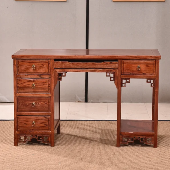 Drawer Simplicity Office Desks Simplicity Economic Computer Office Desks Solid Wood Chinese Style Escritorios Furniture QF50OD - Image 2