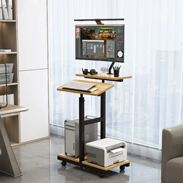 Standing Corner Computer Table Laptop Study Bedroom Removable Gaming Desk Height Adjustment Escritorios De Computadora Furniture - Image 3
