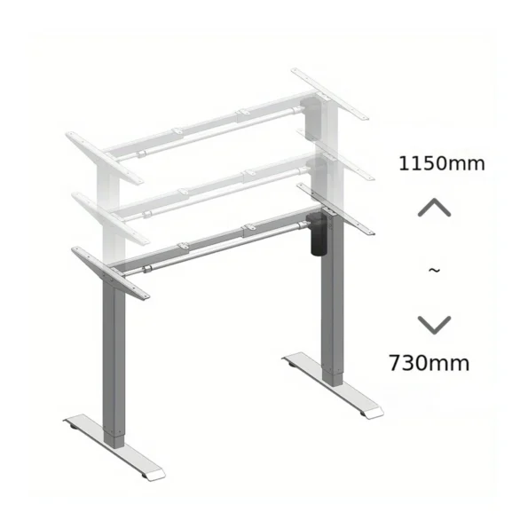 Electric height-adjustable desk frame Sitting, standing, and exercising table frame Height-adjustable standing desk legs - Image 6