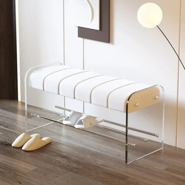 Luxury Shoe Changing Stools Hallway Shoe Cabinet Ottomans Bench Storage Living Room Sofa Stool Bedroom Bed End Stool Furniture