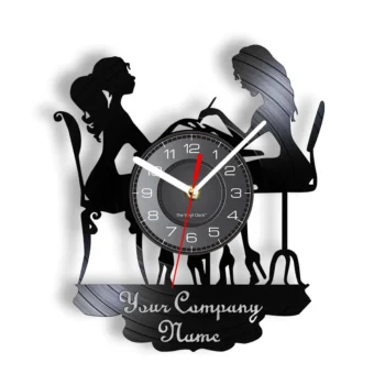 Custom Spa Salon Vinyl Record Wall Clock