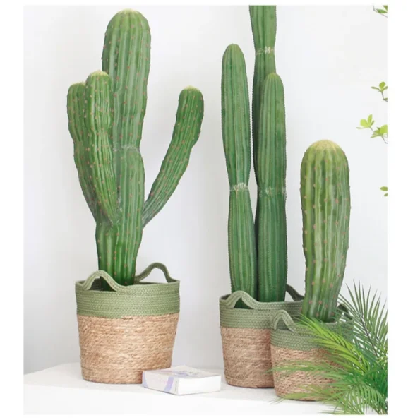 Natura Straw Storage Basket Rattan Planter Flower Pot Crafts Decoration Modern Home Living Room Bedroom Shop Garden Plant Basket - Image 3