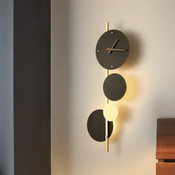 Modern LED Clock Wall Lamp - Stylish Indoor Lighting Fixture for Home Decoration - Image 5
