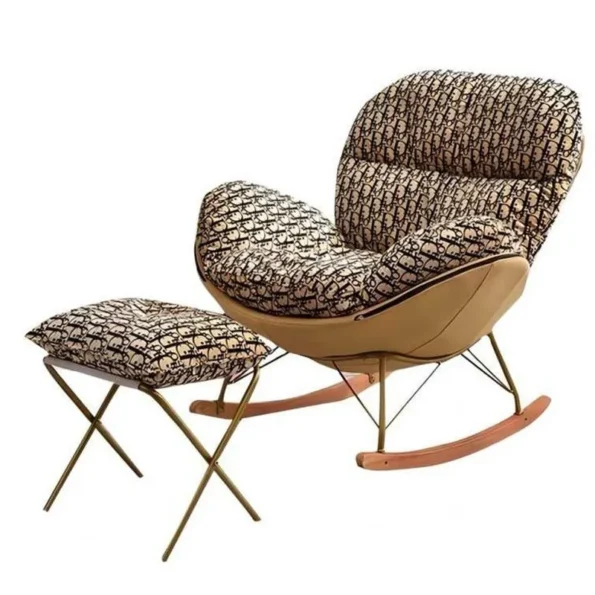 FULLLOVE Nordic Home Single Living Room Sofas Chair Leisure Light Luxury Recliner Lazy Bedroom Sofa Simple Balcony Rocking Chair - Image 5