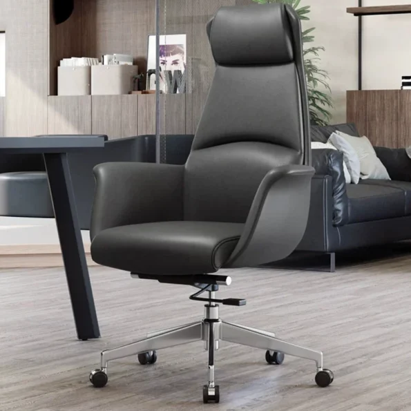 Executive Office Chair Comfort Leather Conference Support Hardwood Ergonomic Luxury Boss Chairs Wheels Cadeira Modern Furniture