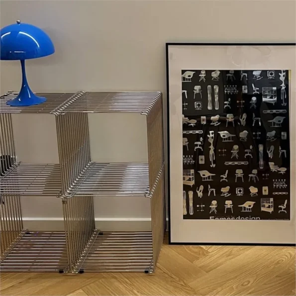 Simple And Creative Design Sofa Edge Table Can Be Used As A Mini Shelf Line Small Table Stainless Steel Small Coffee Table New - Image 4