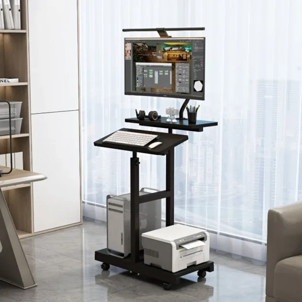 Standing Corner Computer Table Laptop Study Bedroom Removable Gaming Desk Height Adjustment Escritorios De Computadora Furniture - Image 4