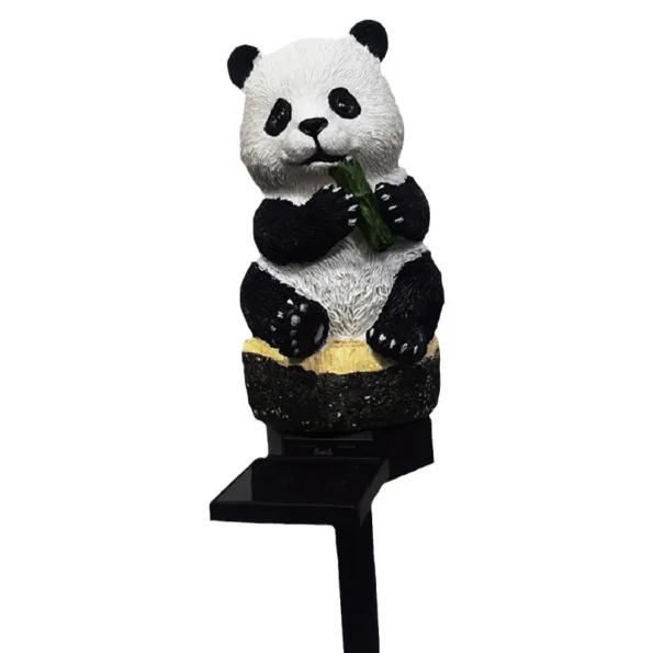 Outdoor Solar Powered Lights Waterproof Panda Resin Outdoor Statue Lamp 600mAh Ni-MH Battery Garden Landscape Decoration - Image 4