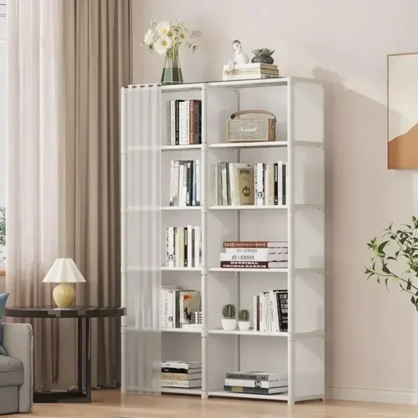6/5 Layers Dustproof Wardrobe High Capacity Partition Bookshelf Bedroom Open Simple Assembly Storage Cabinet Bedroom Furniture - Image 5