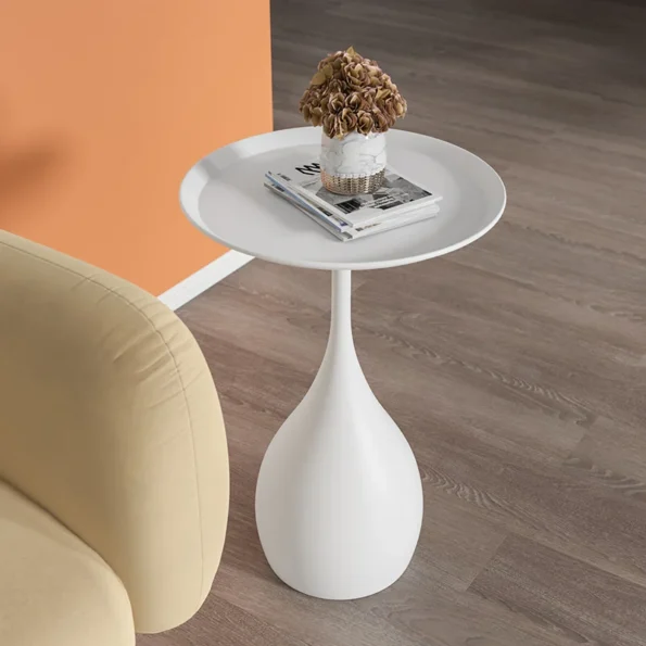 Home Furniture Nightstand Living Room Sofa Side Round Coffee Table Bedroom Bedside Storage Cabinets Mobile Balcony Corner Tables - Image 5