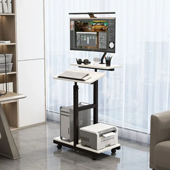Standing Corner Computer Table Laptop Study Bedroom Removable Gaming Desk Height Adjustment Escritorios De Computadora Furniture