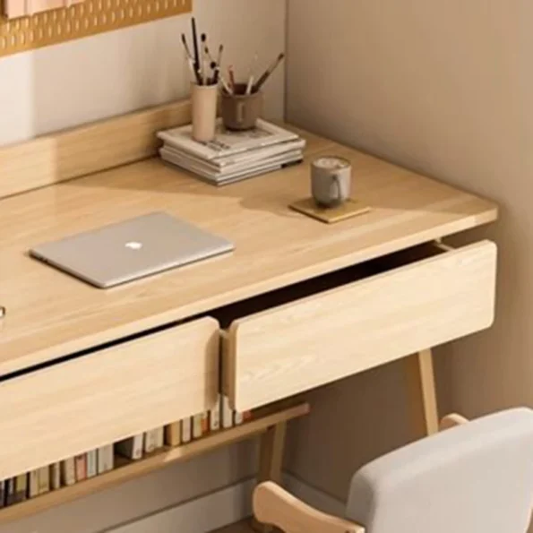 Bedroom Study Computer Table Wooden Drawers Modern Minimalist Gaming Desk Bookcase Corner Biurka Komputerowe Office Furniture - Image 5