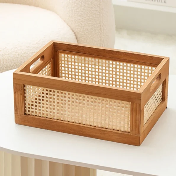 Decorative Rattan Storage Basket for Book & Organizing - Image 5