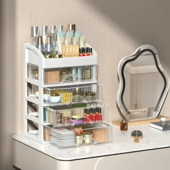 Desktop Storage Box Storage Drawer Hair Decoration Multi-layer Storage Cabinet Cosmetics Jewelry Box Stationery Multi-functional - Image 3