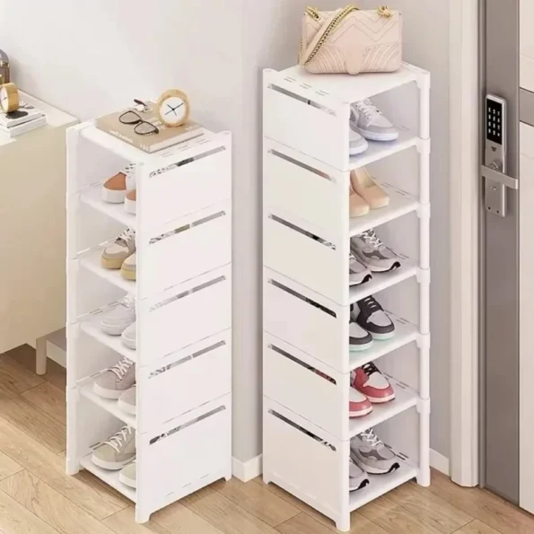 Multiple Layers Shoe Organizer Shoe Rack Organizer Space Saving Rack For Wall Corner Stackable Shelf Adjustable Saving Cabinet - Image 4