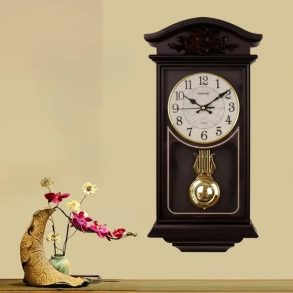 Large Vintage Pendulum Wall Clock - Image 3