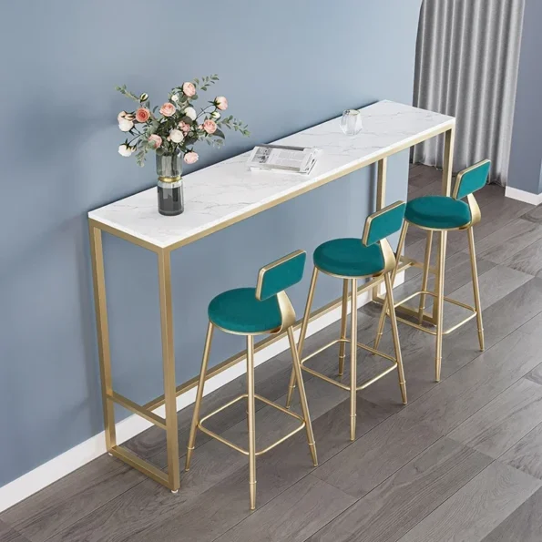 European Modern Metal Bar Stool Luxury Gold Kitchen Portable Bar Stools Nordic Style Living Room Cadeira Hotel Furniture - Image 4