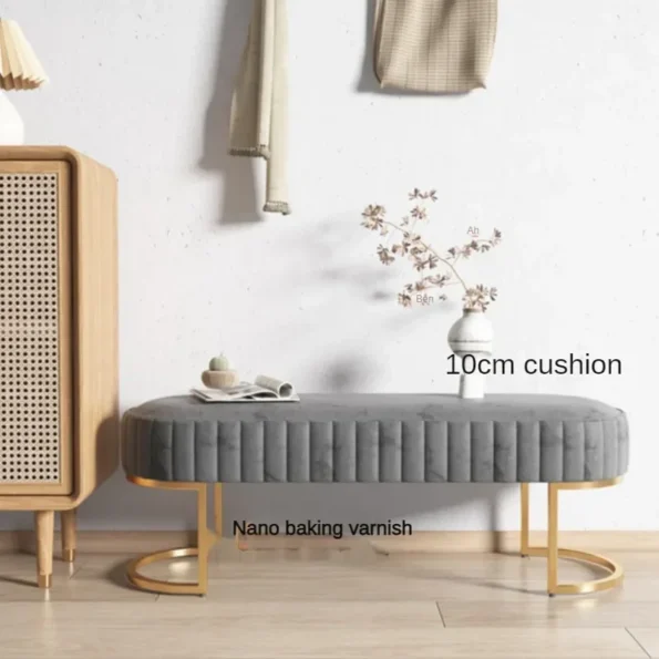Light Luxury Nordic Long Bench: Stylish Rest Bench for Home and Commercial Spaces - Image 6