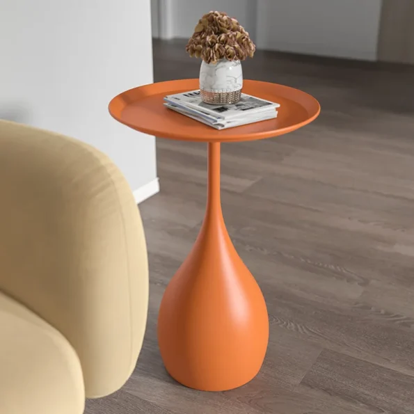 Home Furniture Nightstand Living Room Sofa Side Round Coffee Table Bedroom Bedside Storage Cabinets Mobile Balcony Corner Tables - Image 4